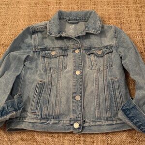 Gap Kids Girls Jean Denim Jacket Size Medium Snaps Cotton